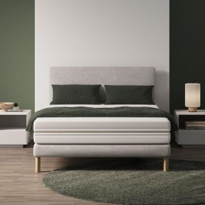 Matratze mit gefüllten Federn und Bio-Naturlatex - Novoflex-180x200 cm-Baumwolle